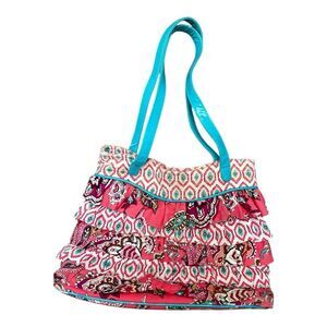 VERA BRADLEY Cha Cha Bag Hand/Shoulder Purse Floral Multicolor Pink